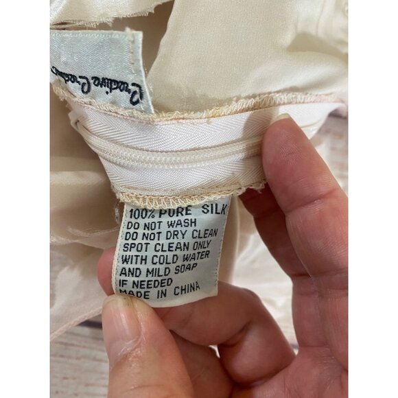 Vintage Creative Creations Women's Silk Beaded Asymmetrical Blouse - Large - Picture 13 of 13